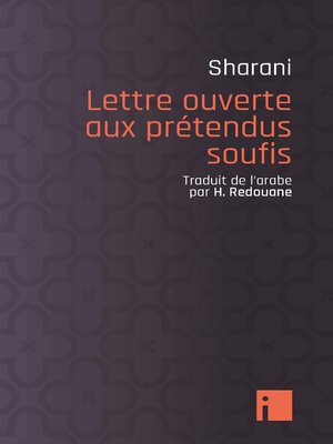 cover image of Lettre ouverte aux prétendus soufis